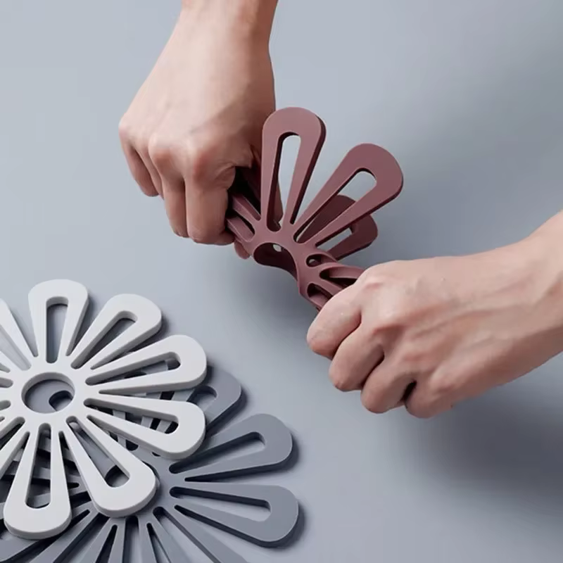 Tapis de Pot de cuisine en forme de fleur