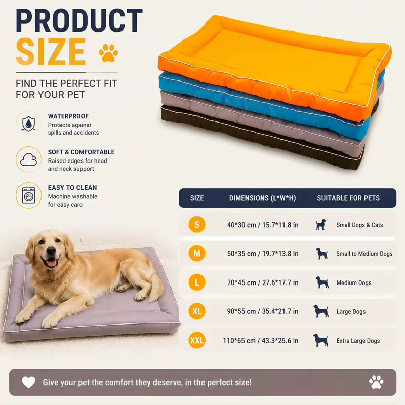 Tapis d'été en tissu Oxford respirant pour animaux de compagnie