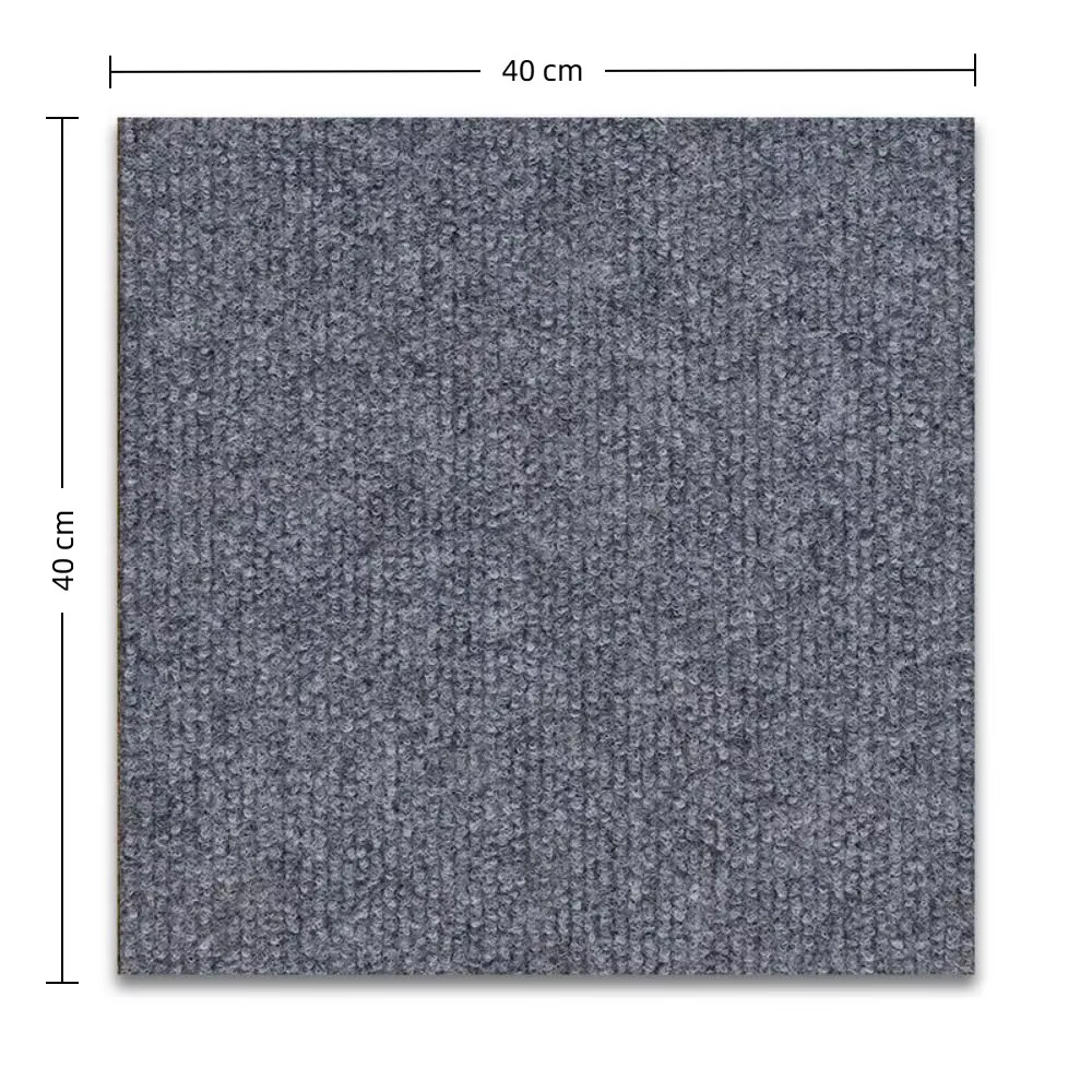 Dalles de moquette autocollantes antidérapantes 40x40cm – Tapis de sol carrés à peler et coller
