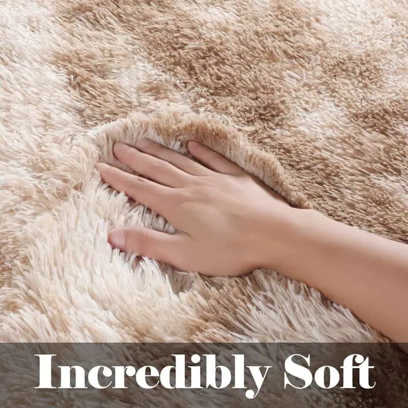 Tapis moelleux tie-dye pour salon