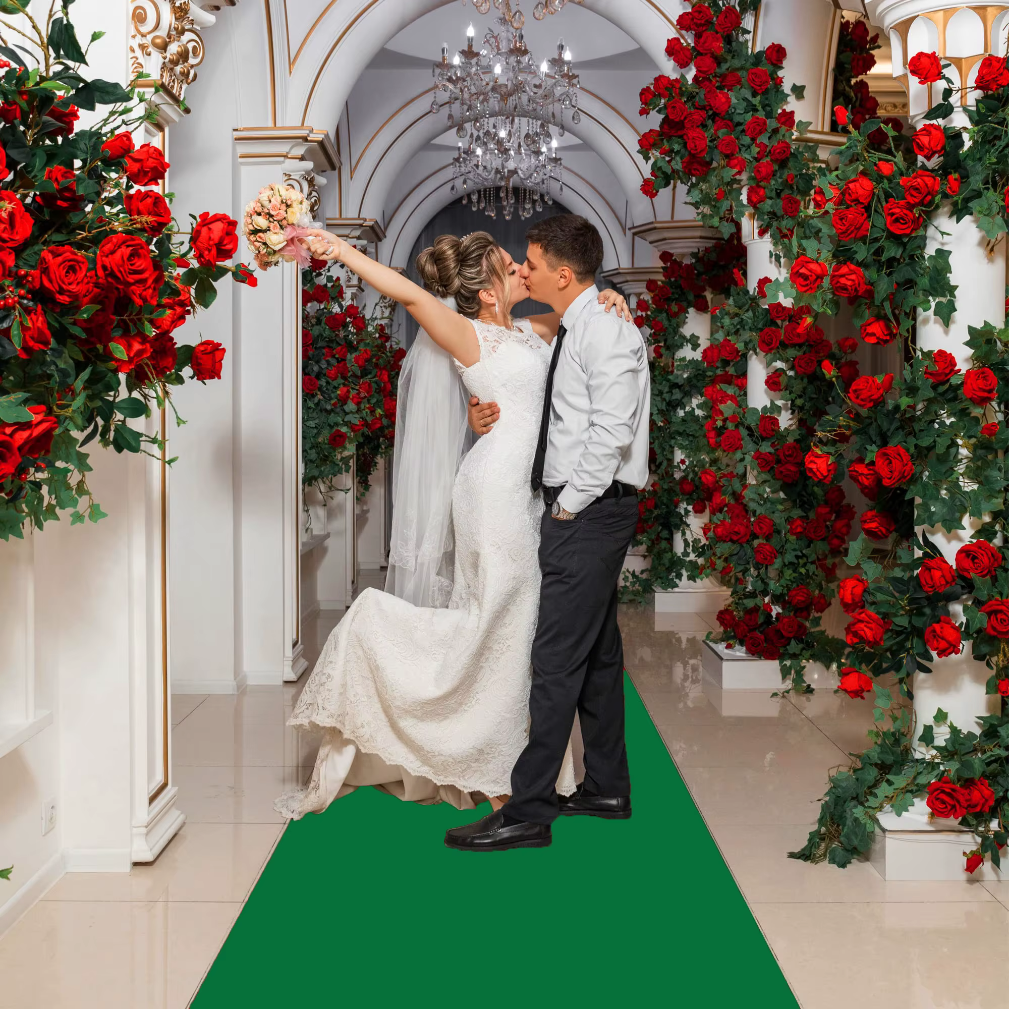Tapis de mariage antidérapant