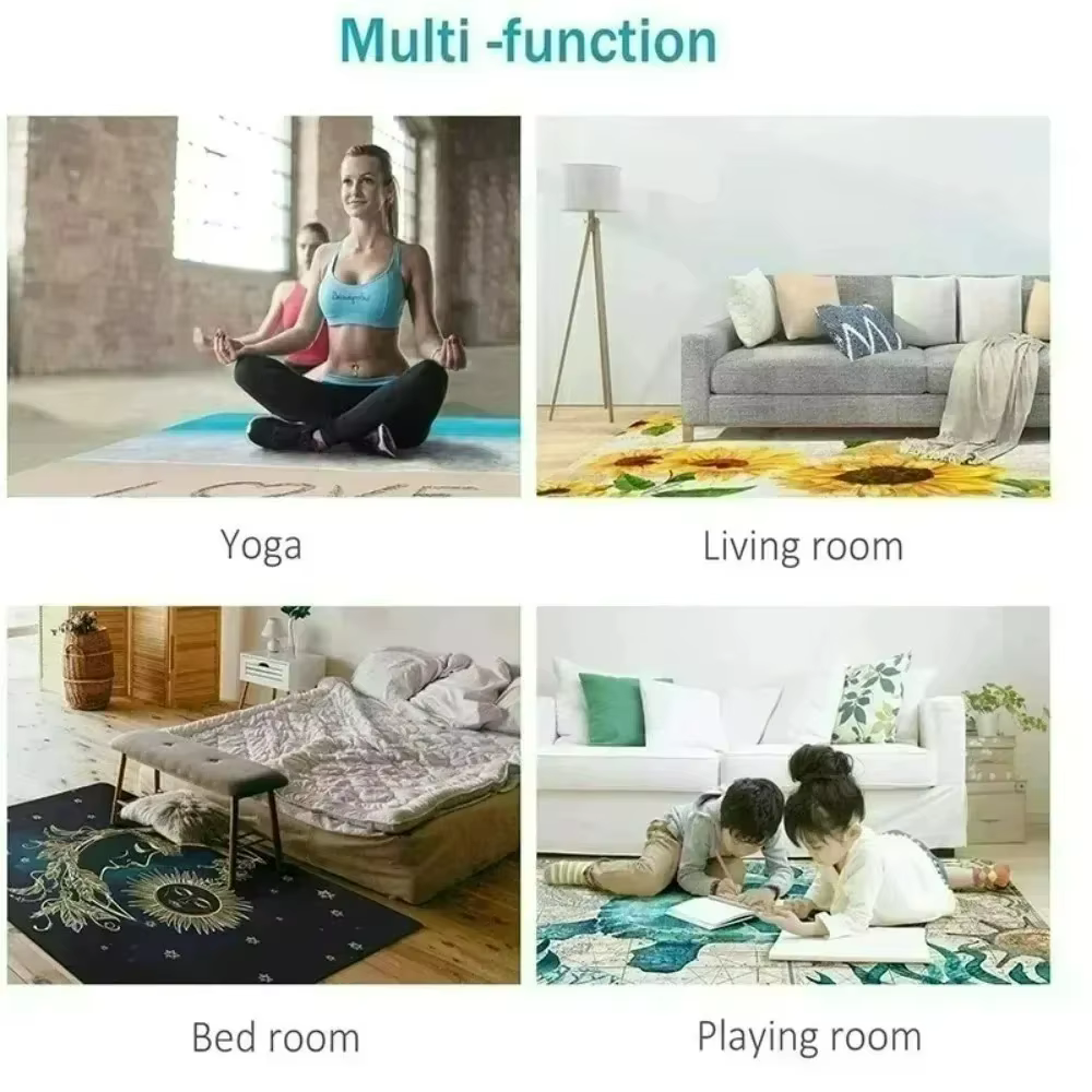 Tapis rond confortable à illusion 3D