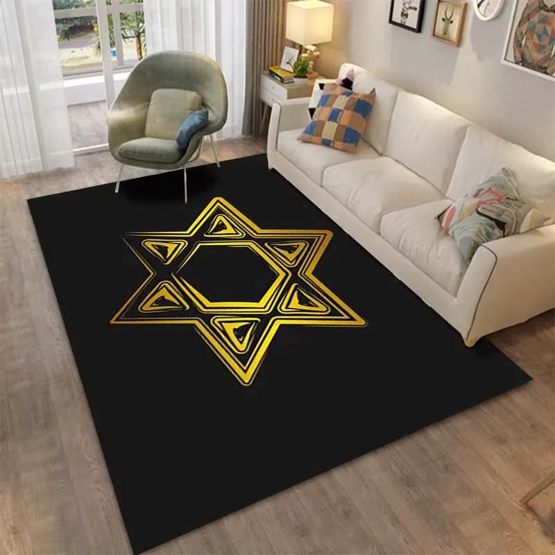 Tapis de sol motif étoile hexagonale, décoration de porte, maison, salon