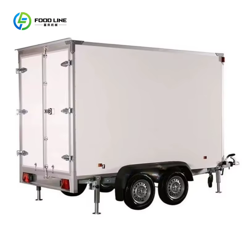 Remorque congélateur extérieure pour événements, chambre froide mobile, remorque réfrigérée pour rassemblements en plein air, personnalisable