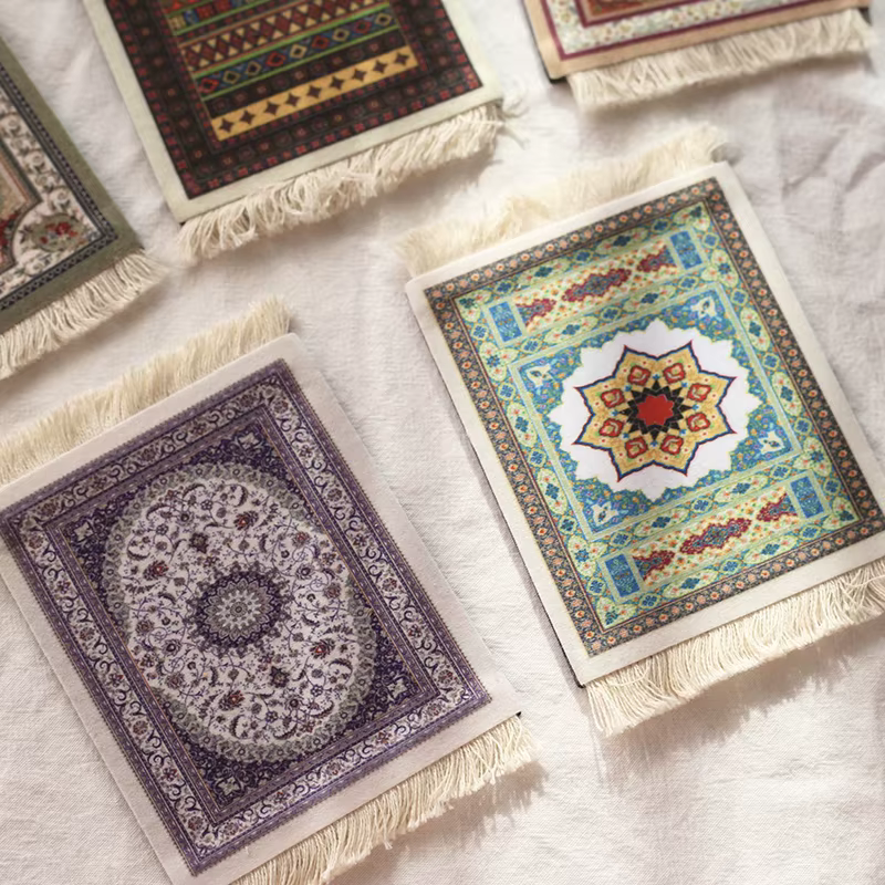 Cowijk-Tapis de Tasse à Motif Ethnique pour la Maison