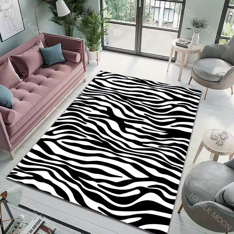 Tapis classique imprimé zèbre