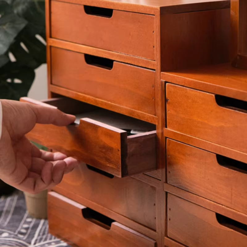 Tiroirs de rangement en bois, tiroirs d'organisation de bureau, armoire de rangement de cosmétiques de chambre à coucher, cloison de bijoux, organisateur de tiroir, décoration de maison