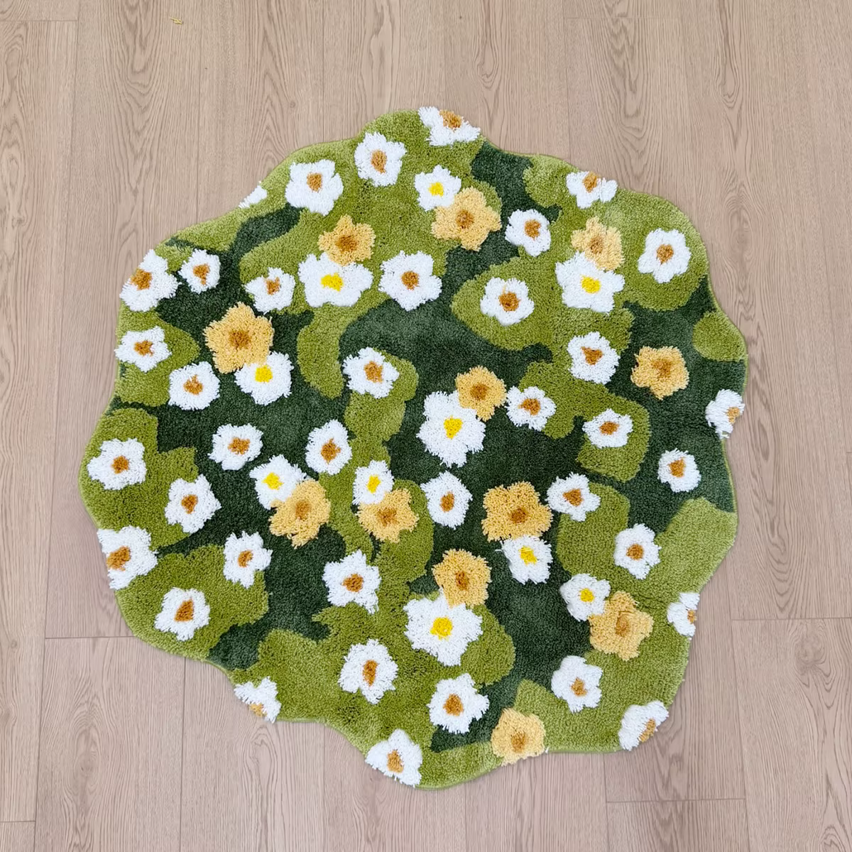Tapis à poils longs Green Meadow Daisy