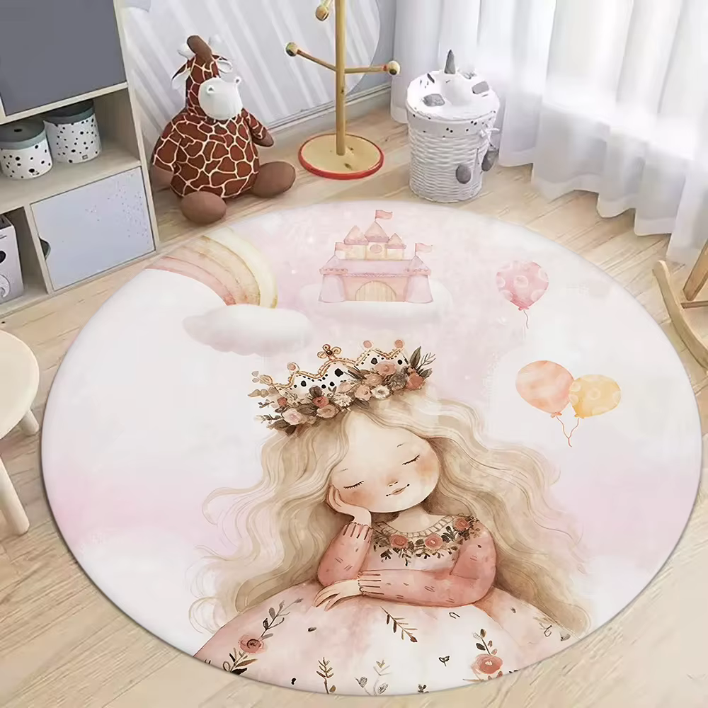 Tapis rond princesse ballerine