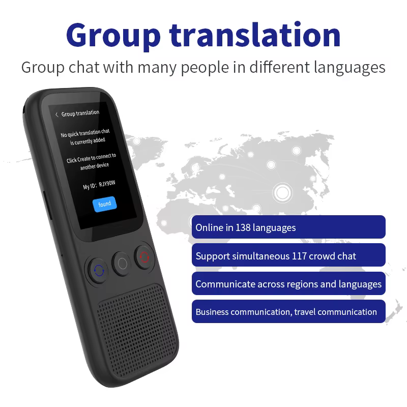 Dispositif de traduction de langues, traduction de photos vocales hors ligne, traducteur Portable 2025, 138 langues pour les voyages d'affaires