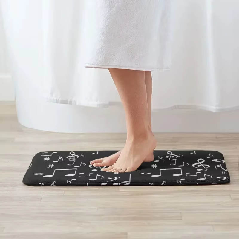 Tapis antidérapant de musique noire