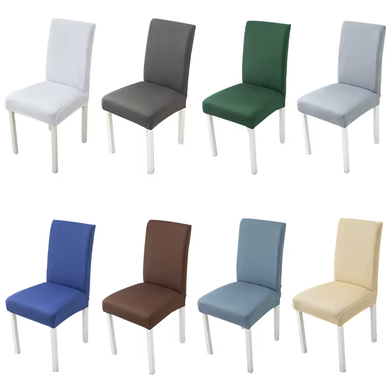 Housses de chaise de bureau en Spandex de couleur grise, housses de protection de siège pour hôtel, Banquet, mariage, taille universelle 1 pièce