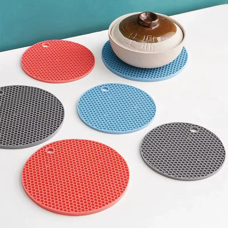Tapis rond en caoutchouc résistant