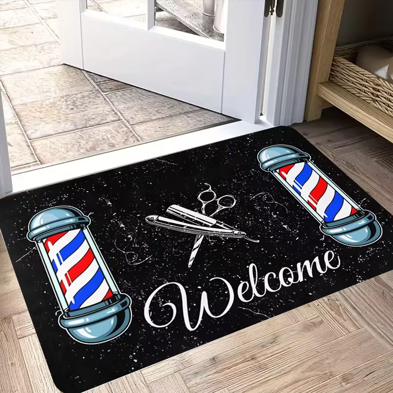 Tapis de sol thème barbier