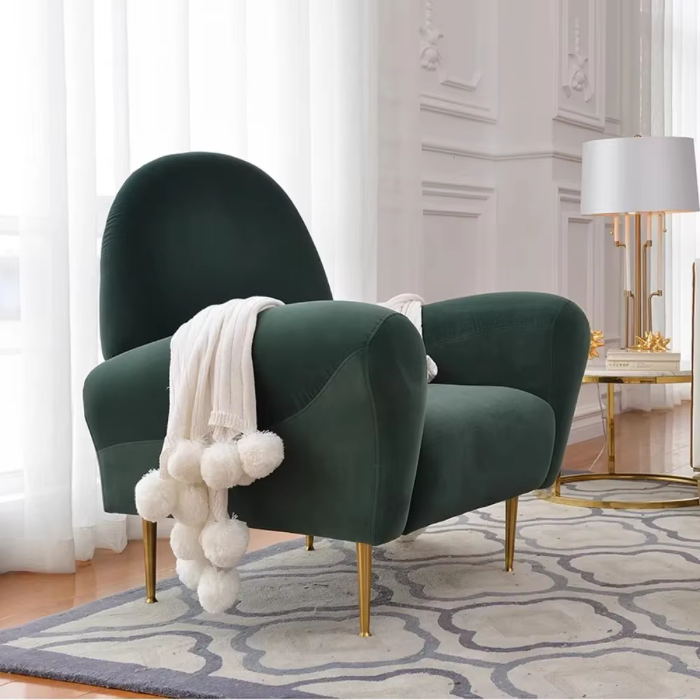 Chaises de salle à manger vertes pour chambre à coucher