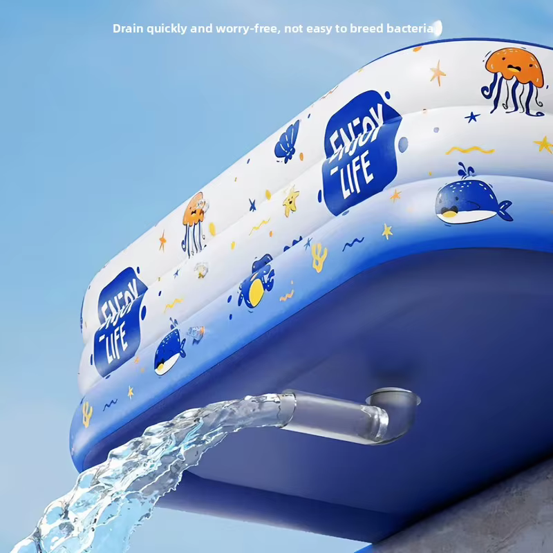 Piscine gonflable familiale Wild Horse Village pour enfants et bébés, grande piscine pliable d'extérieur pour la maison