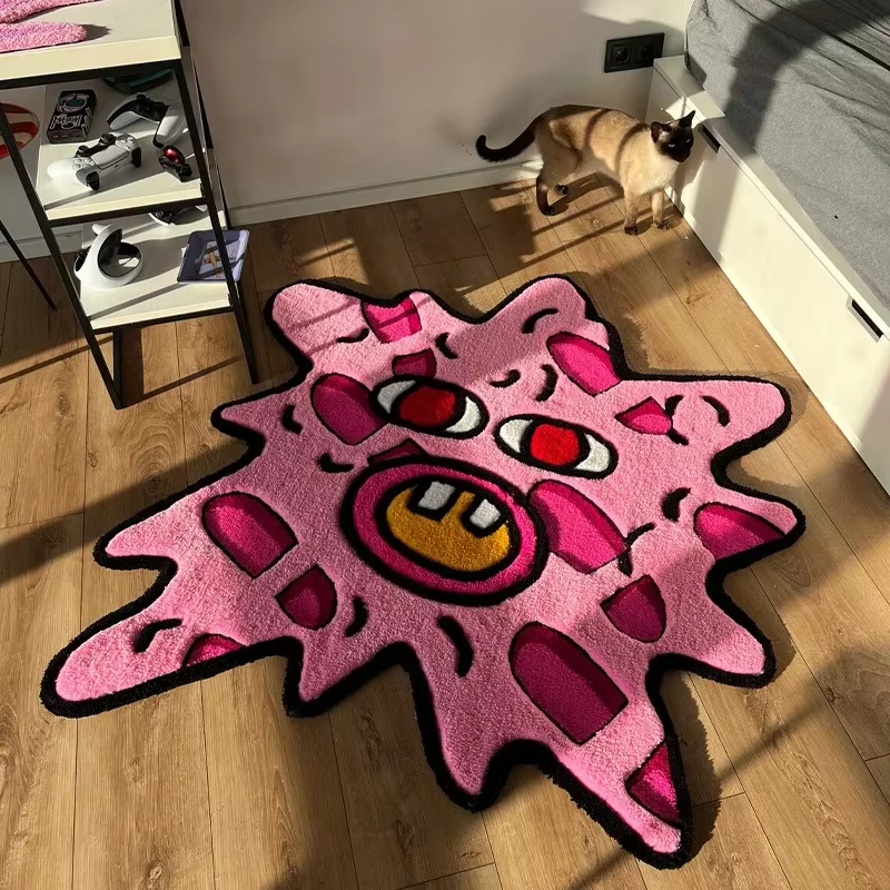 Tapis antidérapants en peluche pour vestiaire de salle d'étude Simple
