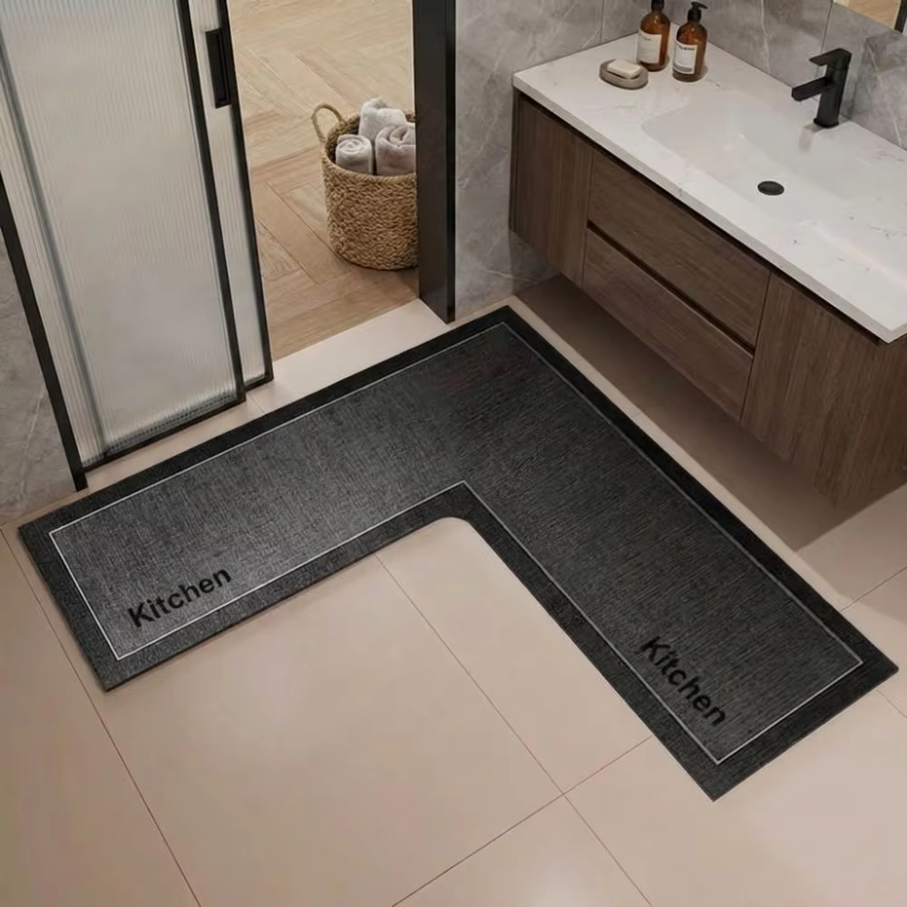 Tapis de cuisine de luxe en forme de L