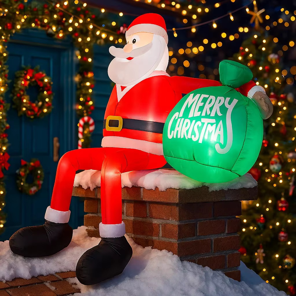 Décorations de noël gonflables au néon