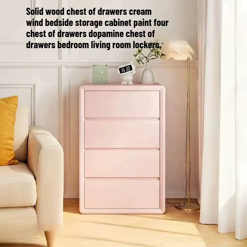 Meubles de salon, commodes et armoires en bois massif, style Dopamine, armoires mignonnes pour chambre, meubles originaux pour salles, meubles de style Mid-Century