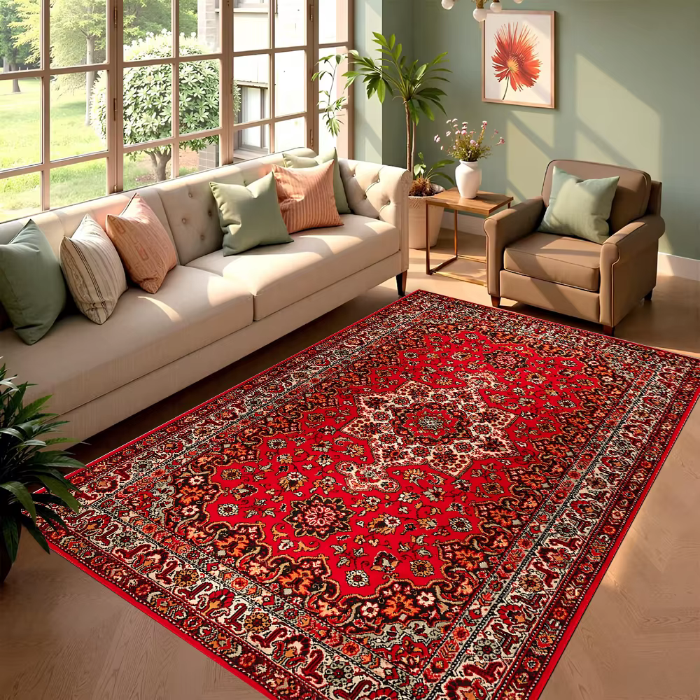 Tapis de salon à motif de palais persan