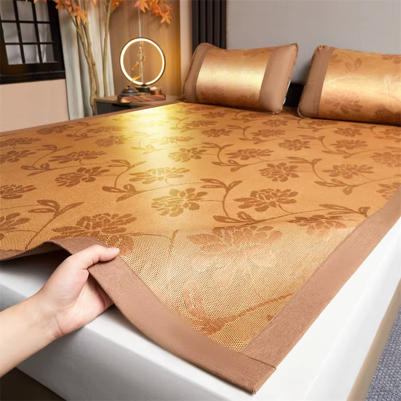 Tapis rafraîchissant pliable en bambou naturel 2025 – Nouveau