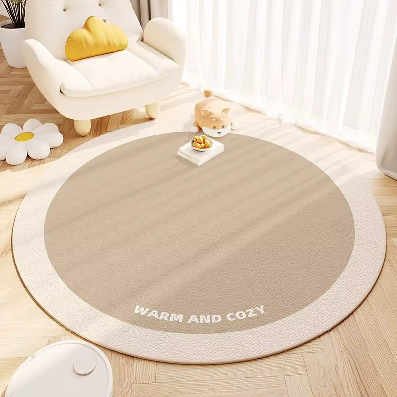 Tapis rond imprimé chaud et confortable