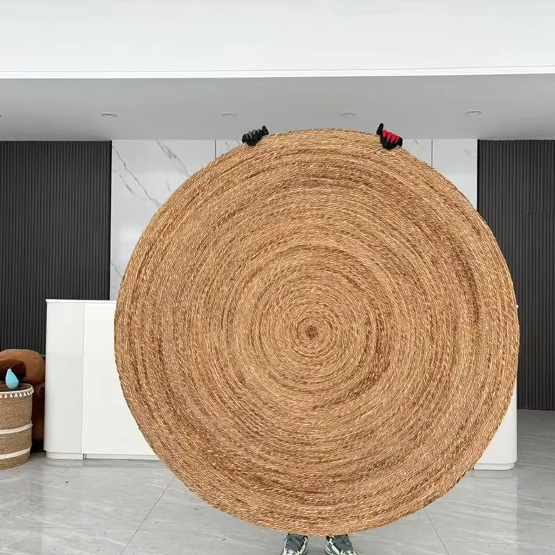 Tapis ronds en paille végétale 100%