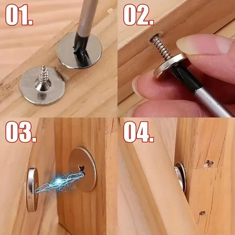Serrure magnétique à fermeture dissimulée, loquet de porte magnétique pour armoire, aimants de porte avec magnétique pour la maison