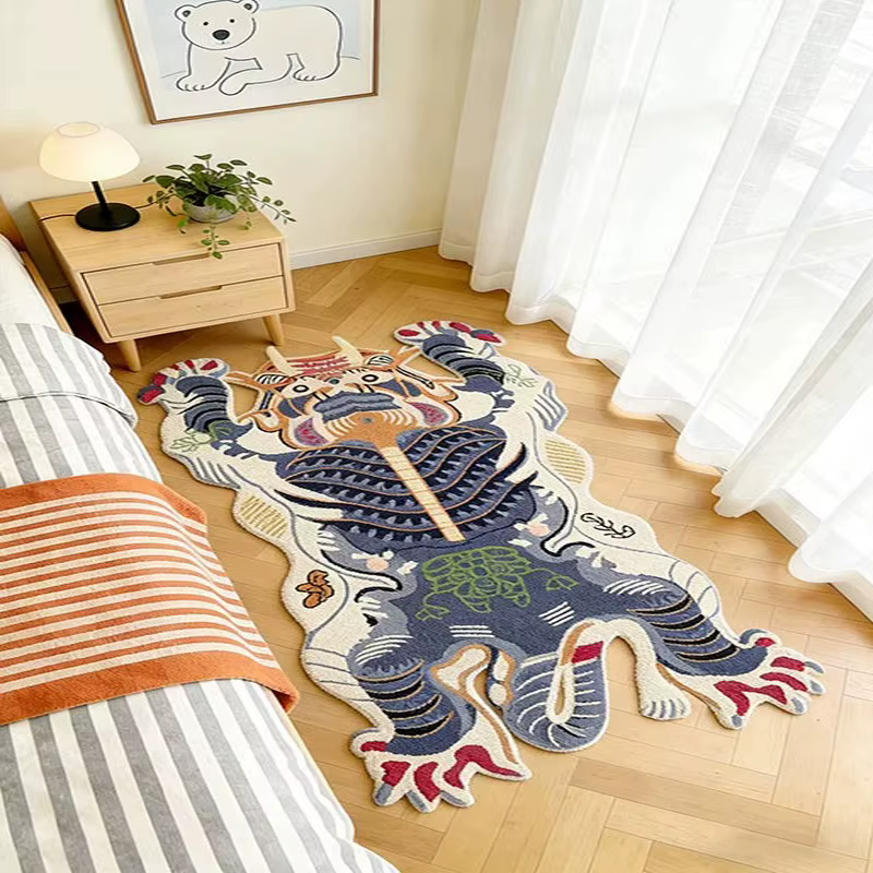 Tapis de chambre doux et moelleux en fausse fourrure de cachemire