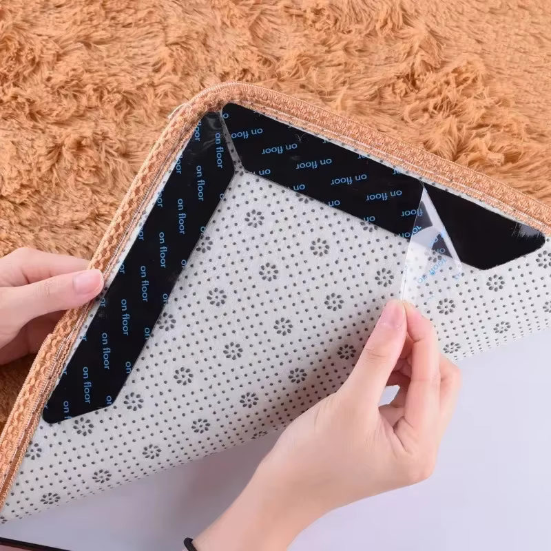 8/16 pièces plus récent tapis autocollants antidérapants lavable Anti Curling