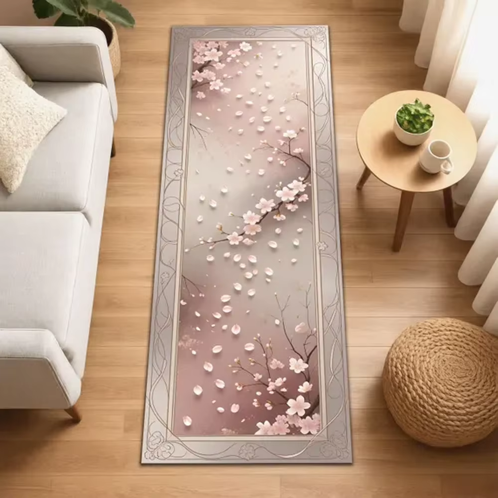 Tapis de style japonais motif fleurs de cerisier