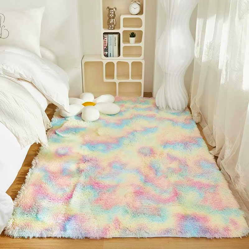 Tapis pour enfants fille arc-en-ciel couleurs