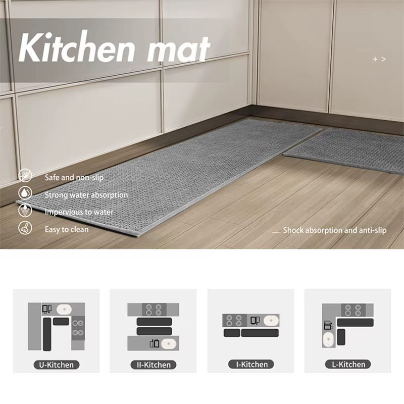 Tapis de bain absorbant antidérapant pour la décoration intérieure