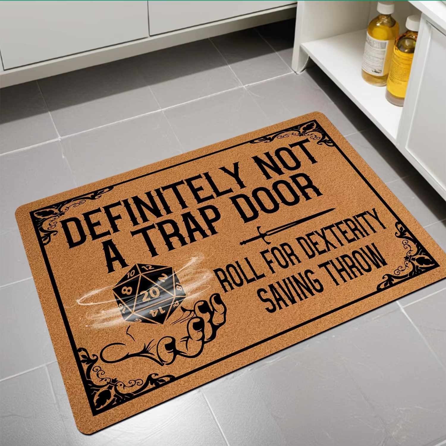 Tapis de bienvenue amusant pour les fans de D&D