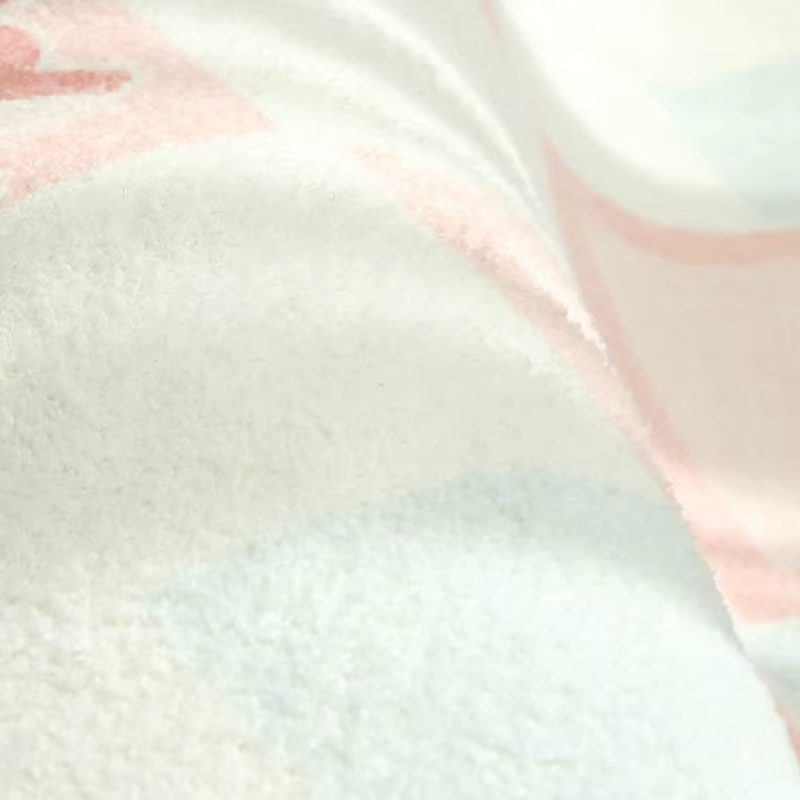 Tapis rond moelleux et doux de couleur Dopamine pour la décoration du salon