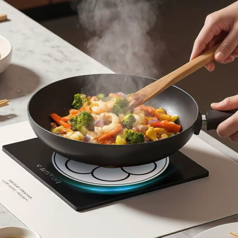 Tapis isolant thermique pour cuisine, antidérapant, protection pour cuisinière à induction, tapis de protection de qualité platine résistant aux hautes températures