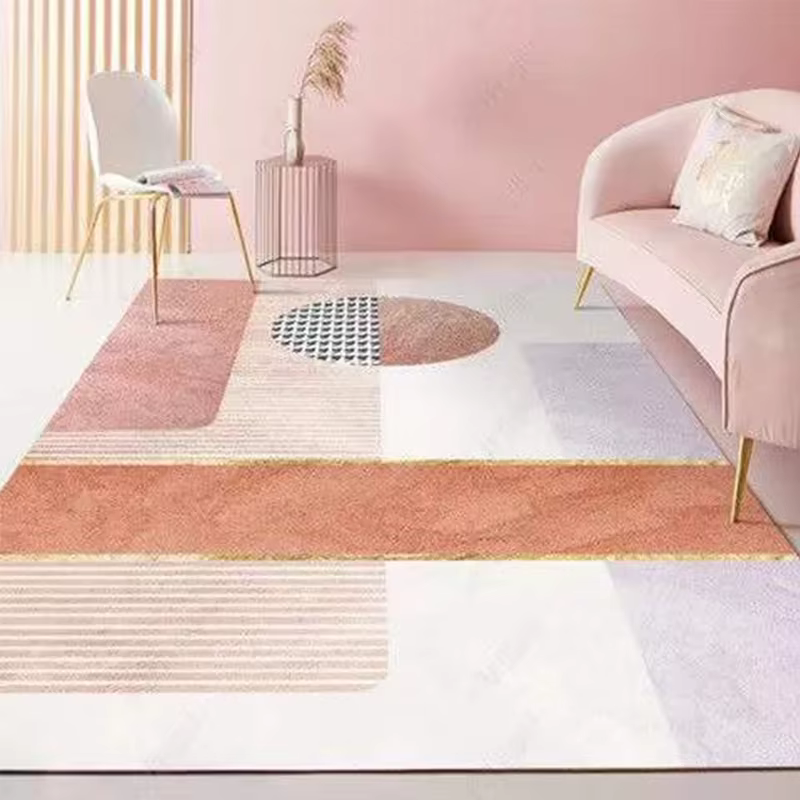 Tapis carré rose pour décoration de chambre de fille