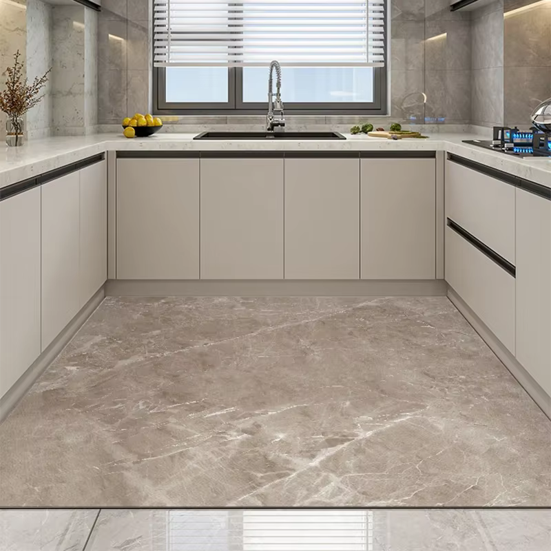 Tapis de sol en marbre de cuisine