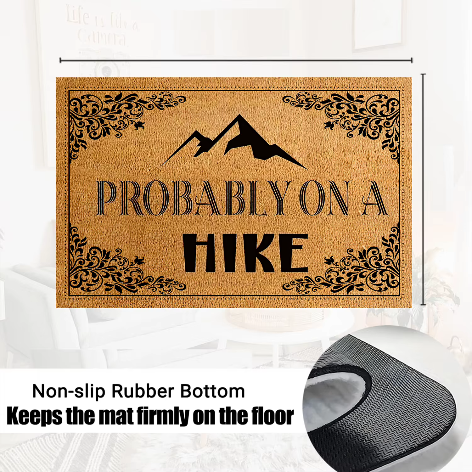 Probably sur une randonnée tapis de porte pour sol en caoutchouc anti-dérapant drôle paillasson d'entrée porche extérieur cuisine porte tapis décor à la maison