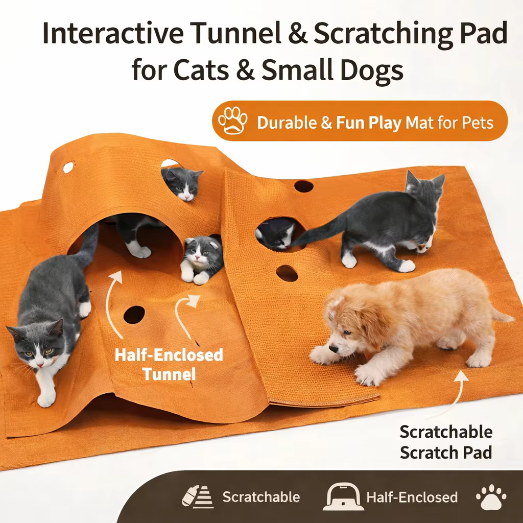 Tapis d'activités pliable pour chat