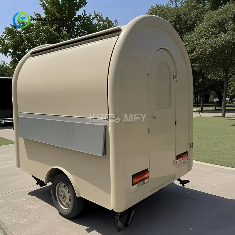 Remorque de nourriture personnalisée de camion rétro de Van de vente de rue Standard à vendre avec la cuisine complète de Restaurant