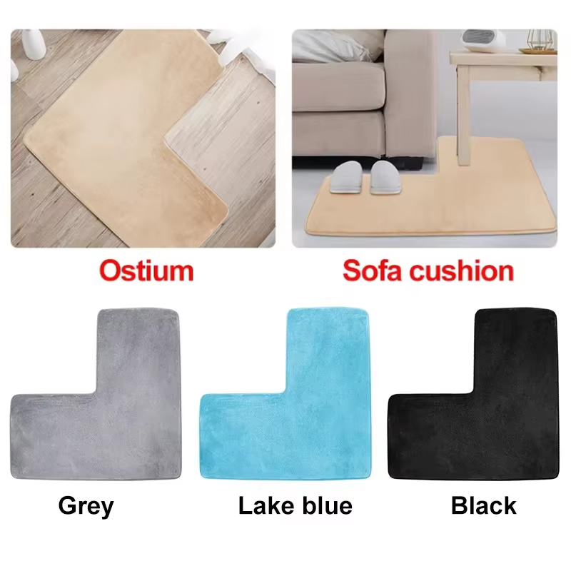 Tapis de bain en forme de L