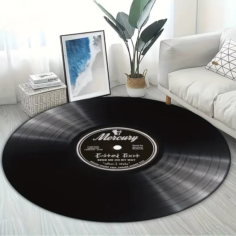 Tapis rétro en vinyle pour salle de pratique musicale