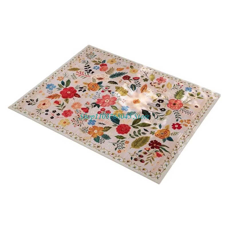 R53F Tapis zone facile à nettoyer avec floral vintages tapis pour entrées