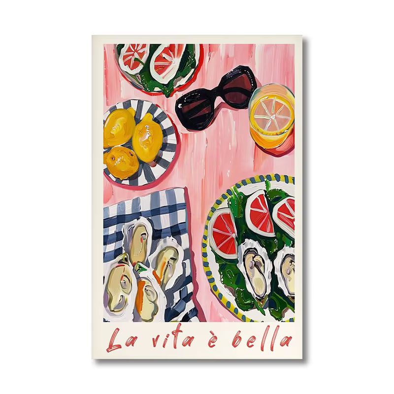 Affiche de décoration murale de cuisine imprimée Vintage