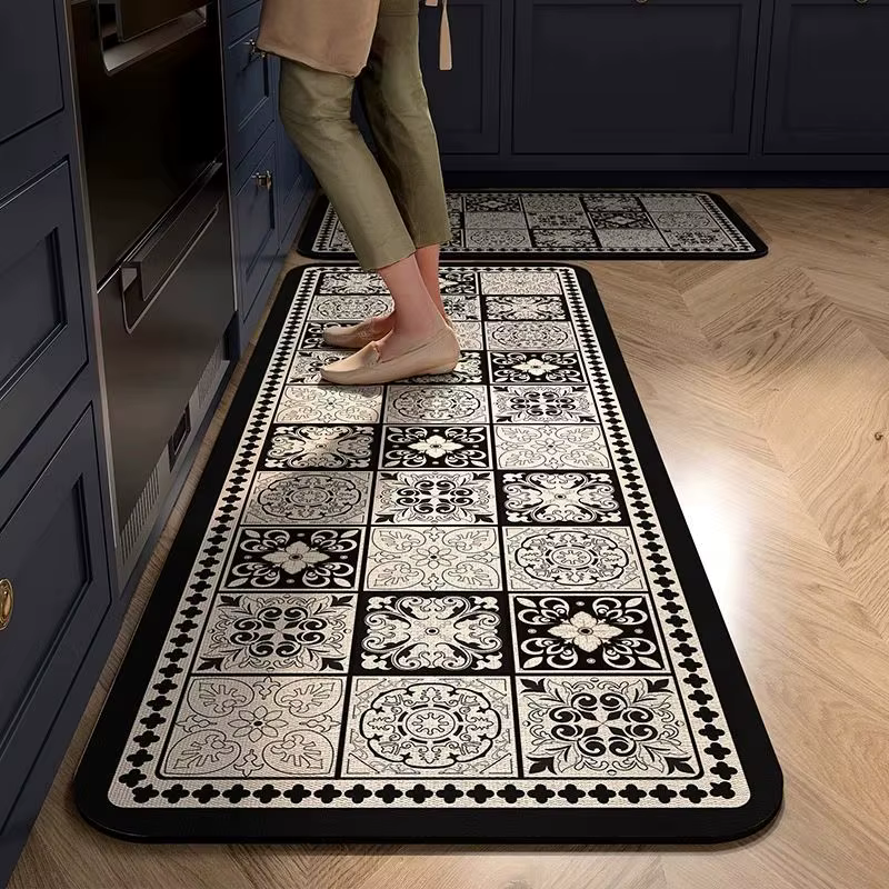 Tapis de sol de cuisine français en terre de diatomée