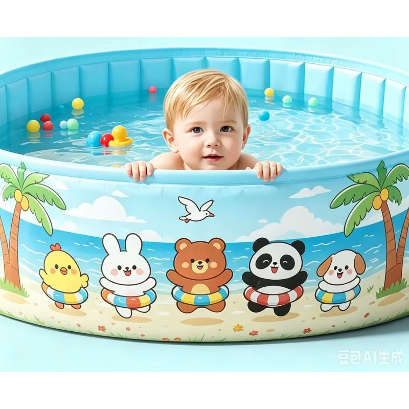 Piscine pliante surélevée de grande taille pour usage domestique, pour enfants et adultes, piscine de jeu aquatique extérieure, pas besoin de gonflage, piscine bleue