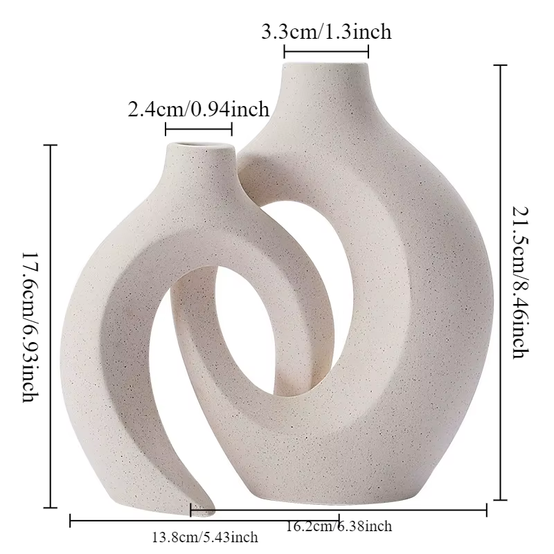 Vase en céramique moderne nordique creux