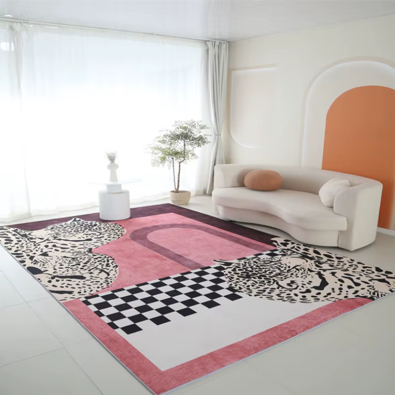 Tapis de sol léger de luxe imprimé léopard